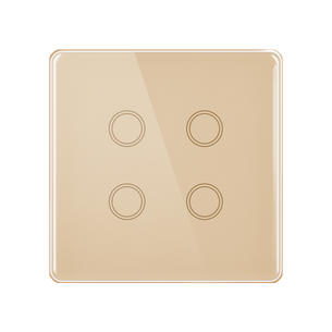 Tempered Glas Switch ABG-4 Gang touch switch-Gold